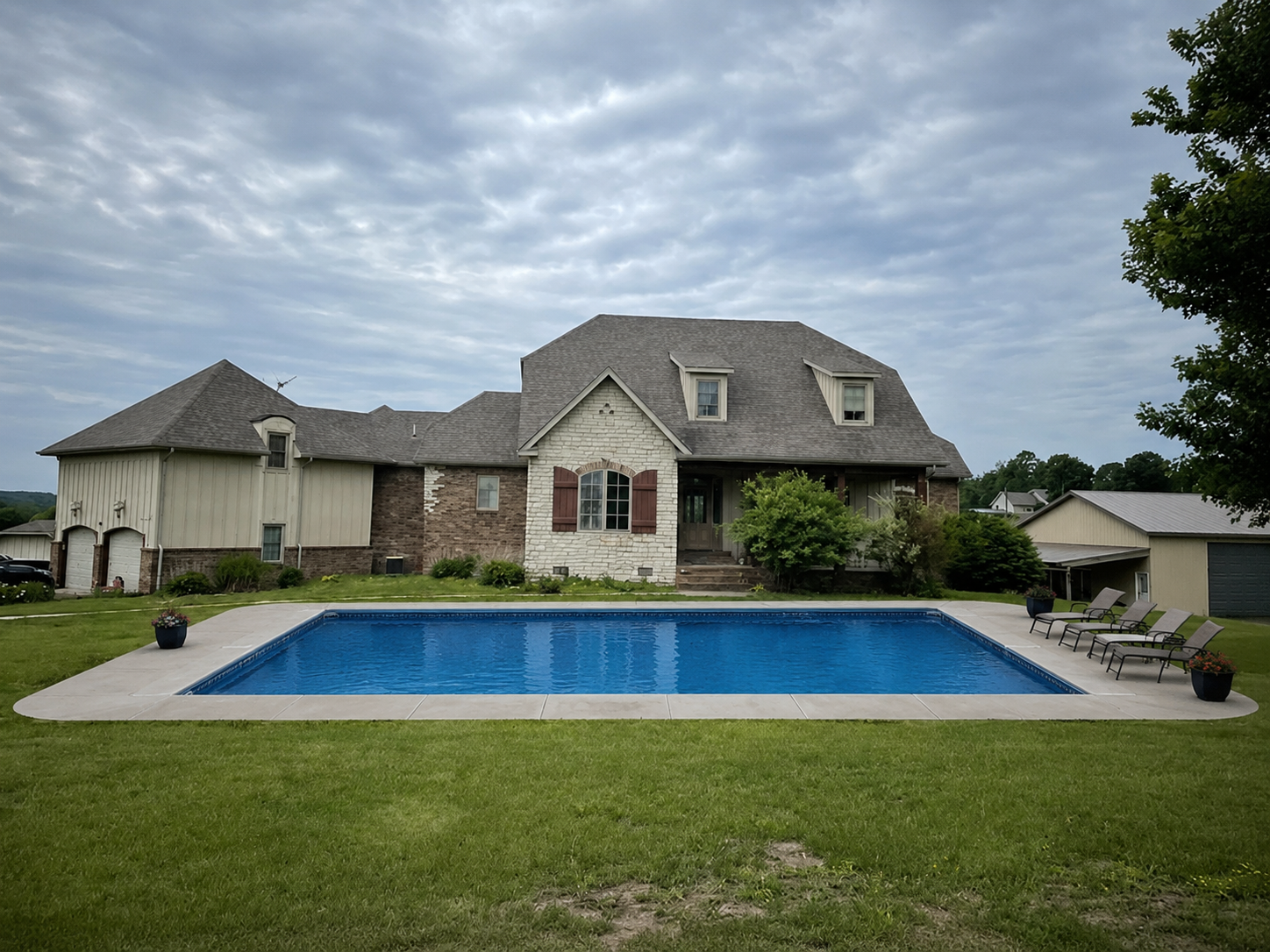 After — in-ground pool AI visualization