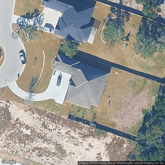 Before — satellite view without pool