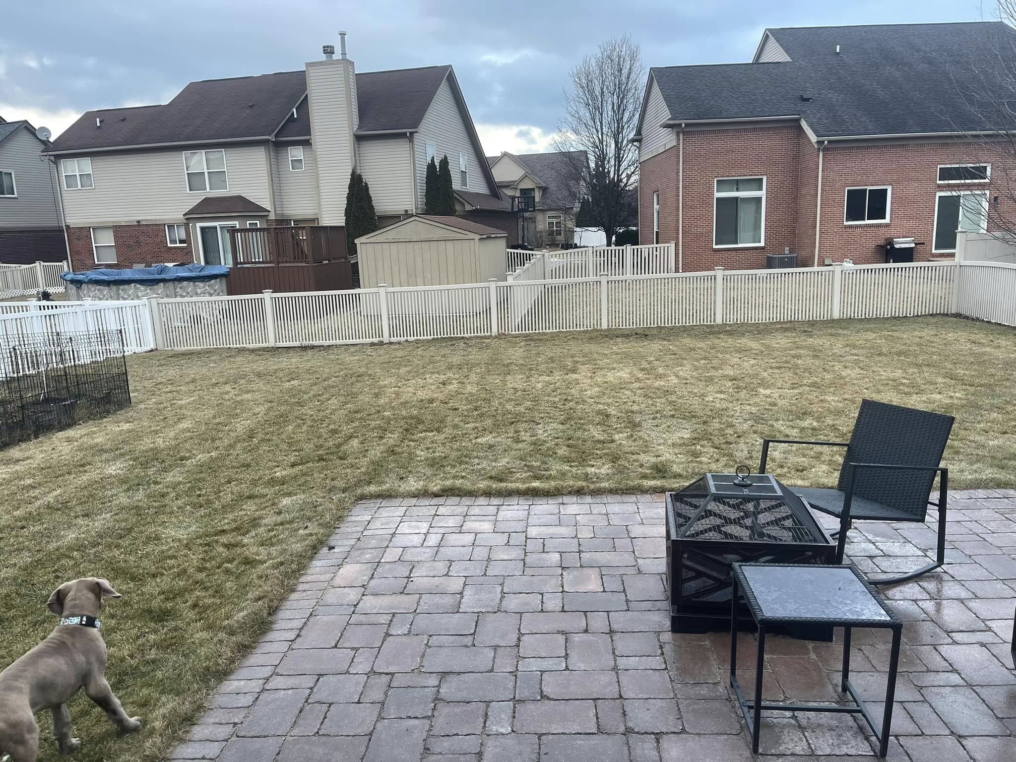 Backyard photo before pool