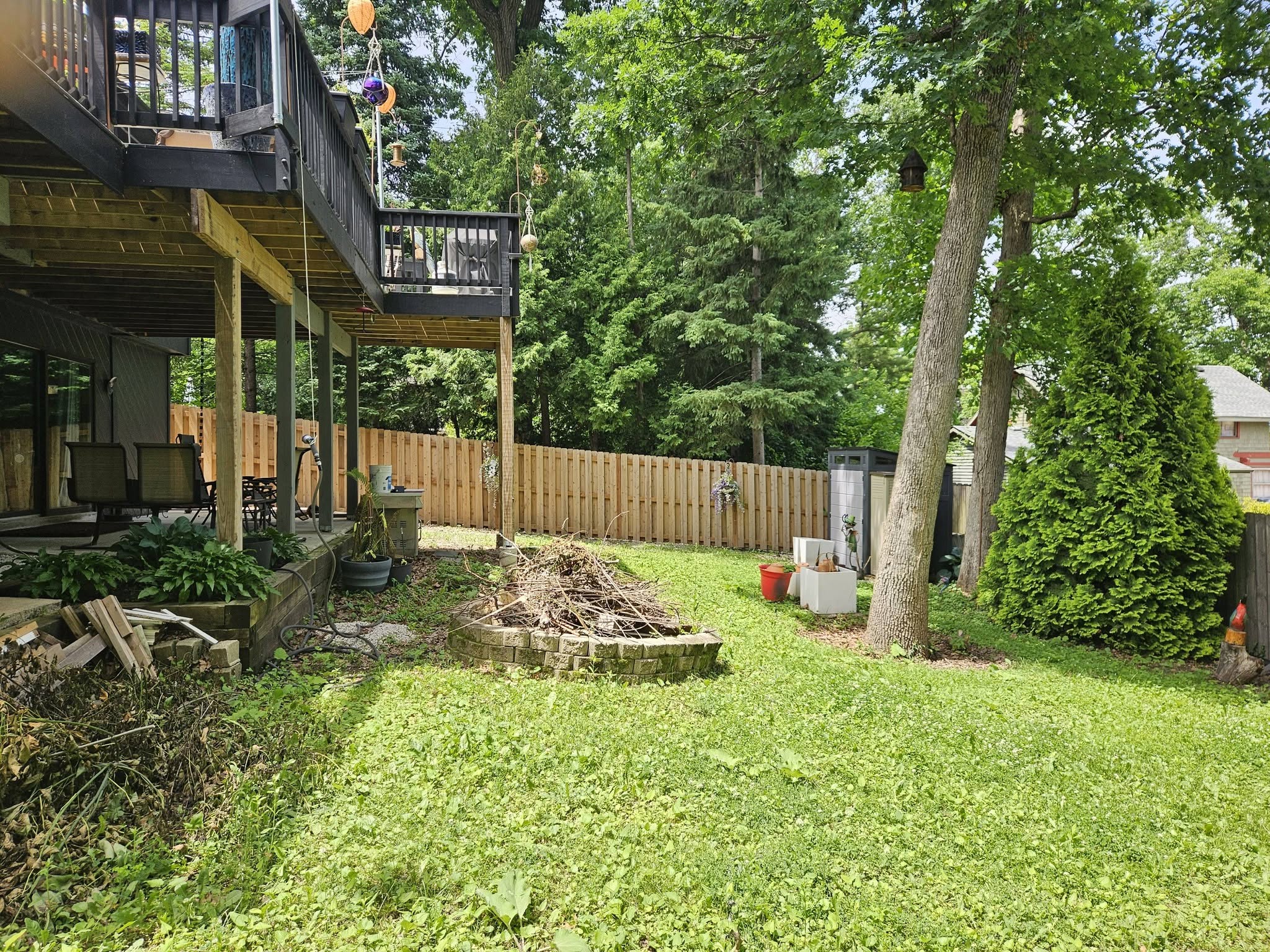 Before — backyard without pool